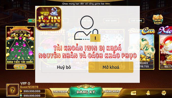 tài khoản iwin bị khóa